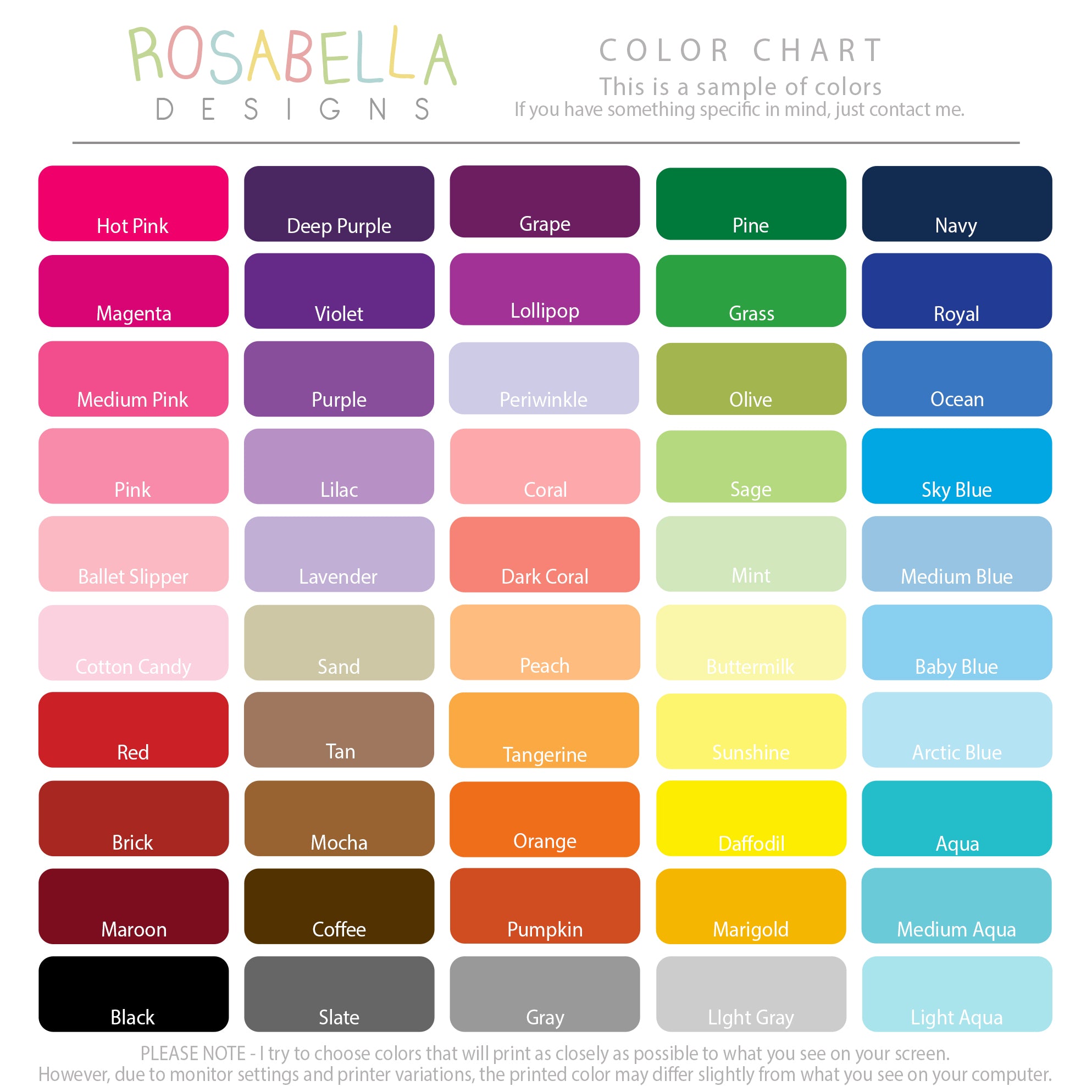 a color chart with different shades of paint